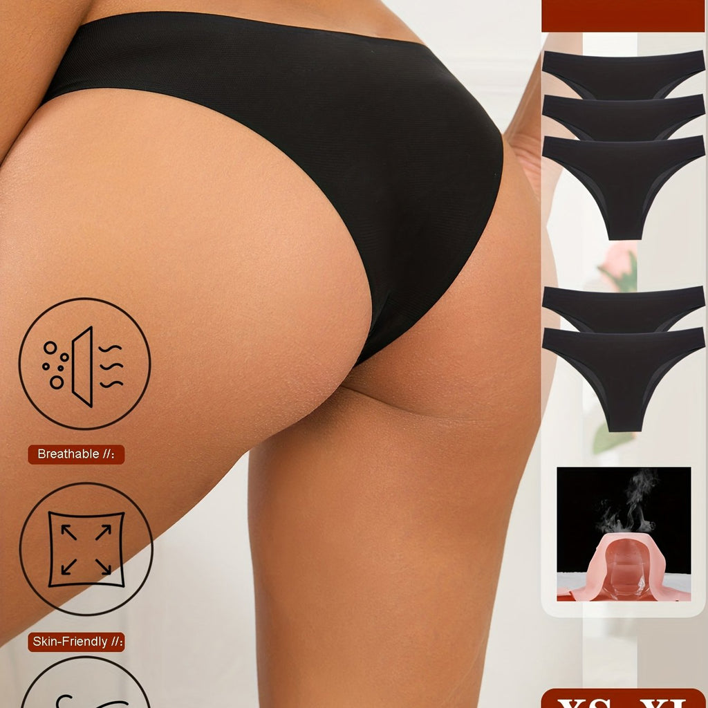 Lot 5 Culottes Bikini Femme Seamless - Respirantes Séchage Rapide Confort