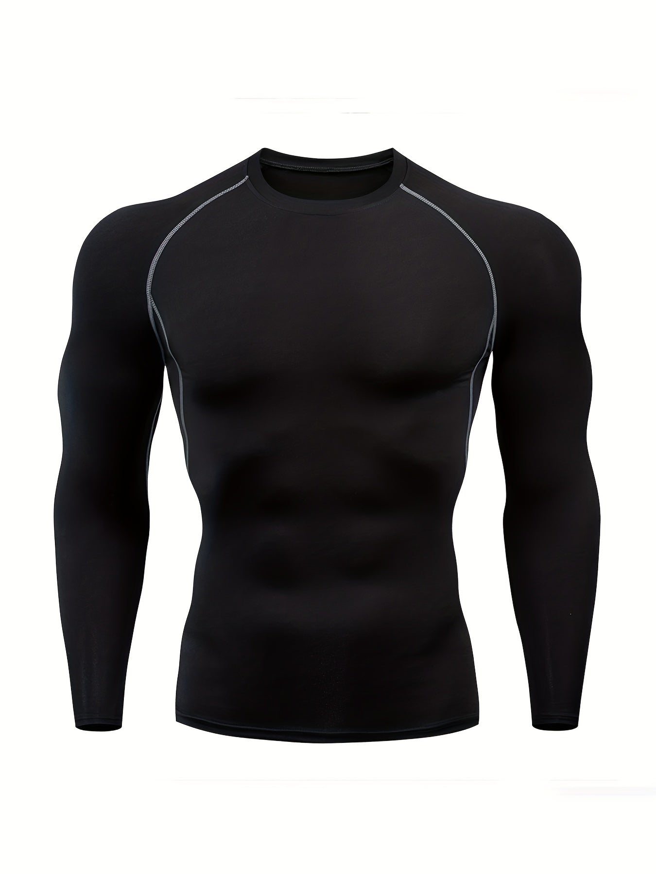 T-Shirt Fitness Homme PRO Séchage Rapide - Manches Longues Extensible Running