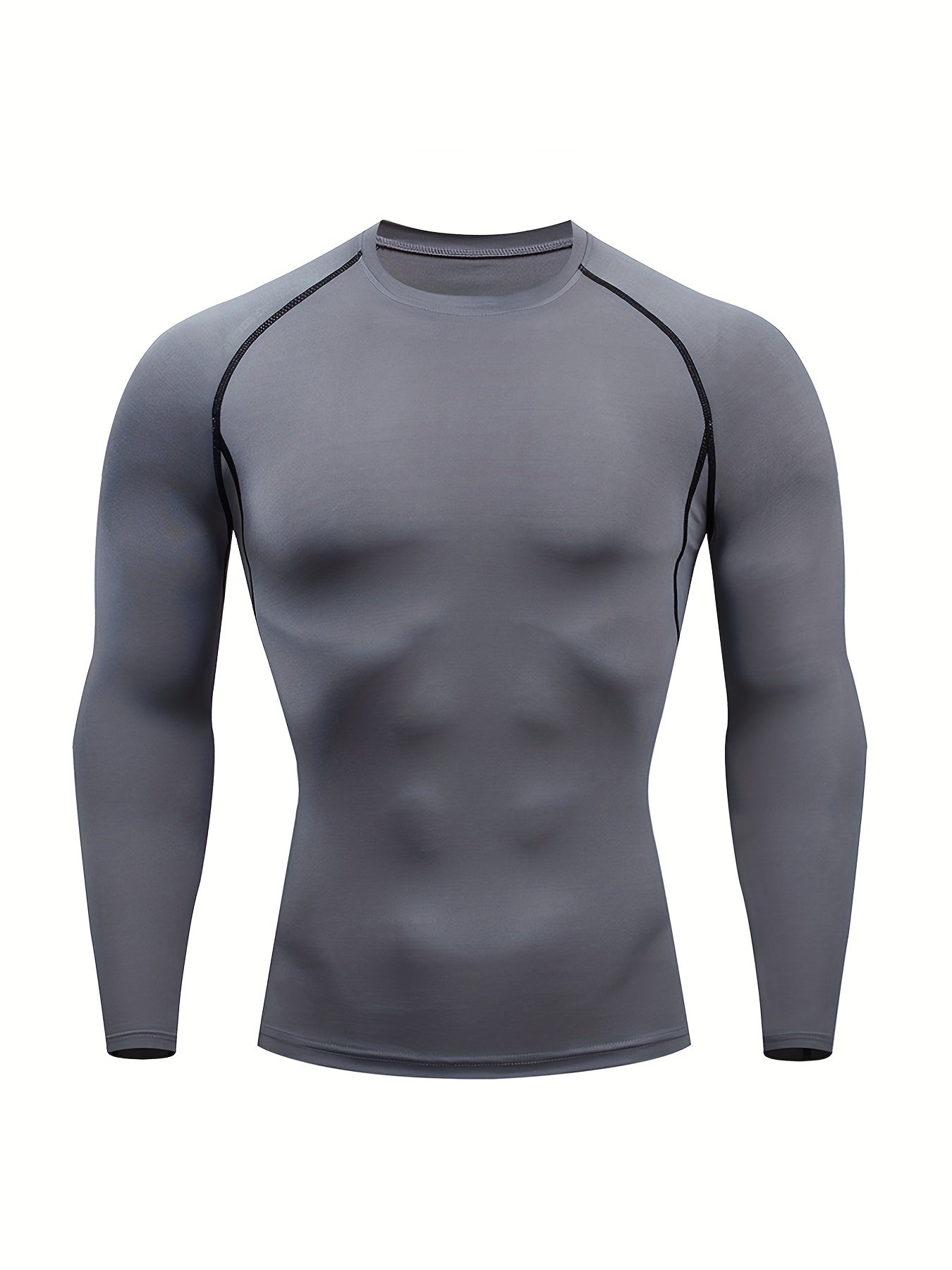 T-Shirt Fitness Homme PRO Séchage Rapide - Manches Longues Extensible Running