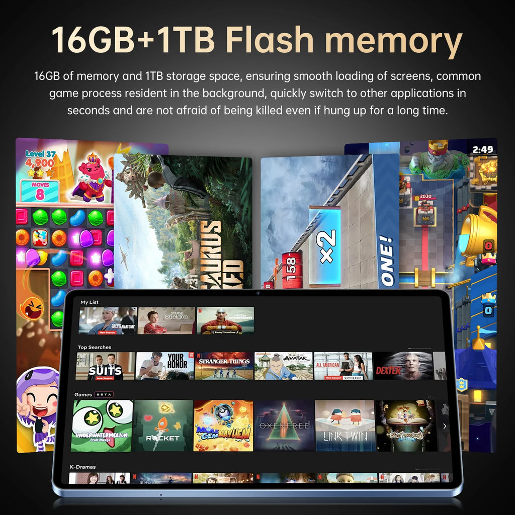 Tablette Pad 25 Ultra 2025 Snapdragon 8 Gen3 Android 15 16GB+1TB 5G - 10000mAh