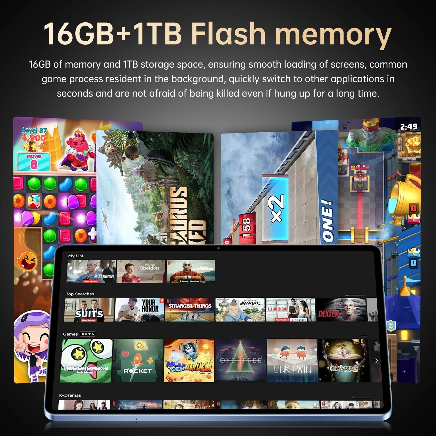 Tablette Pad 25 Ultra 2025 Snapdragon 8 Gen3 Android 15 16GB+1TB 5G - 10000mAh