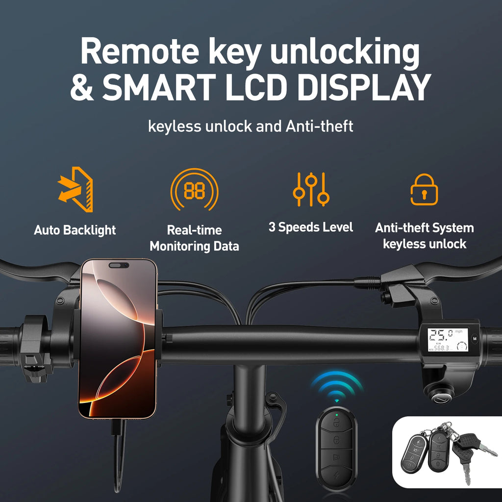 Vélo Électrique Pliable 500W 15AH -  14 Pouces