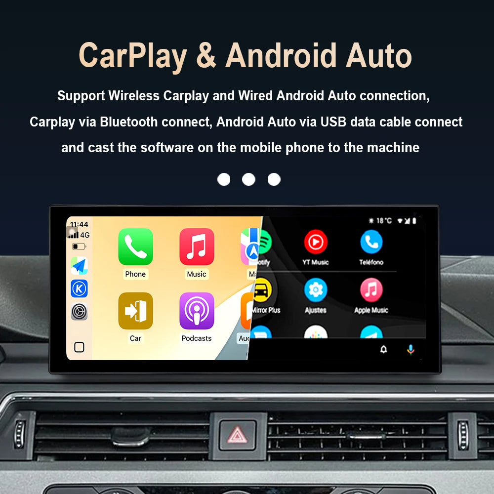 Radio Auto Android 14 Audi Q5 2009-2019 - QLED CarPlay GPS Navigation HD