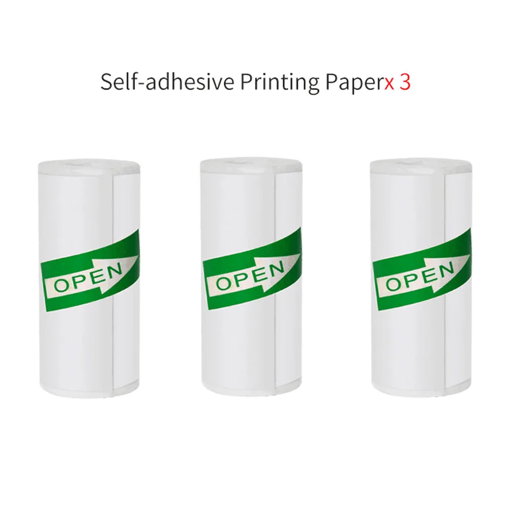 Papier Imprimante Thermique 57x25mm HD - Rouleau Autocollant Étiquettes Photos