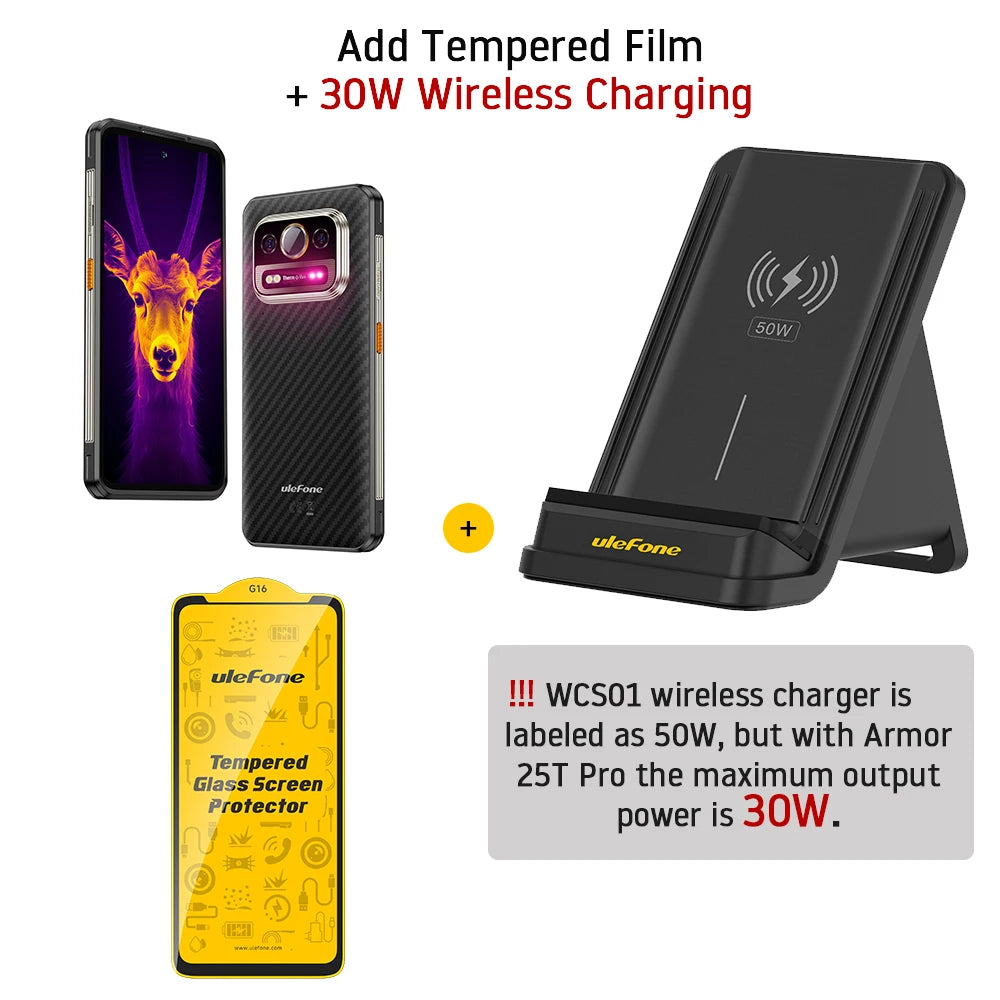 Smartphone Ulefone Armor 25T Pro 5G - Rugged Android 15 Charge 30W Sans Fil