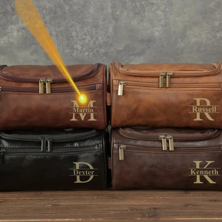 Trousse Maquillage Personnalisée Gravure Nom Waterproof - Cuir PU Voyage