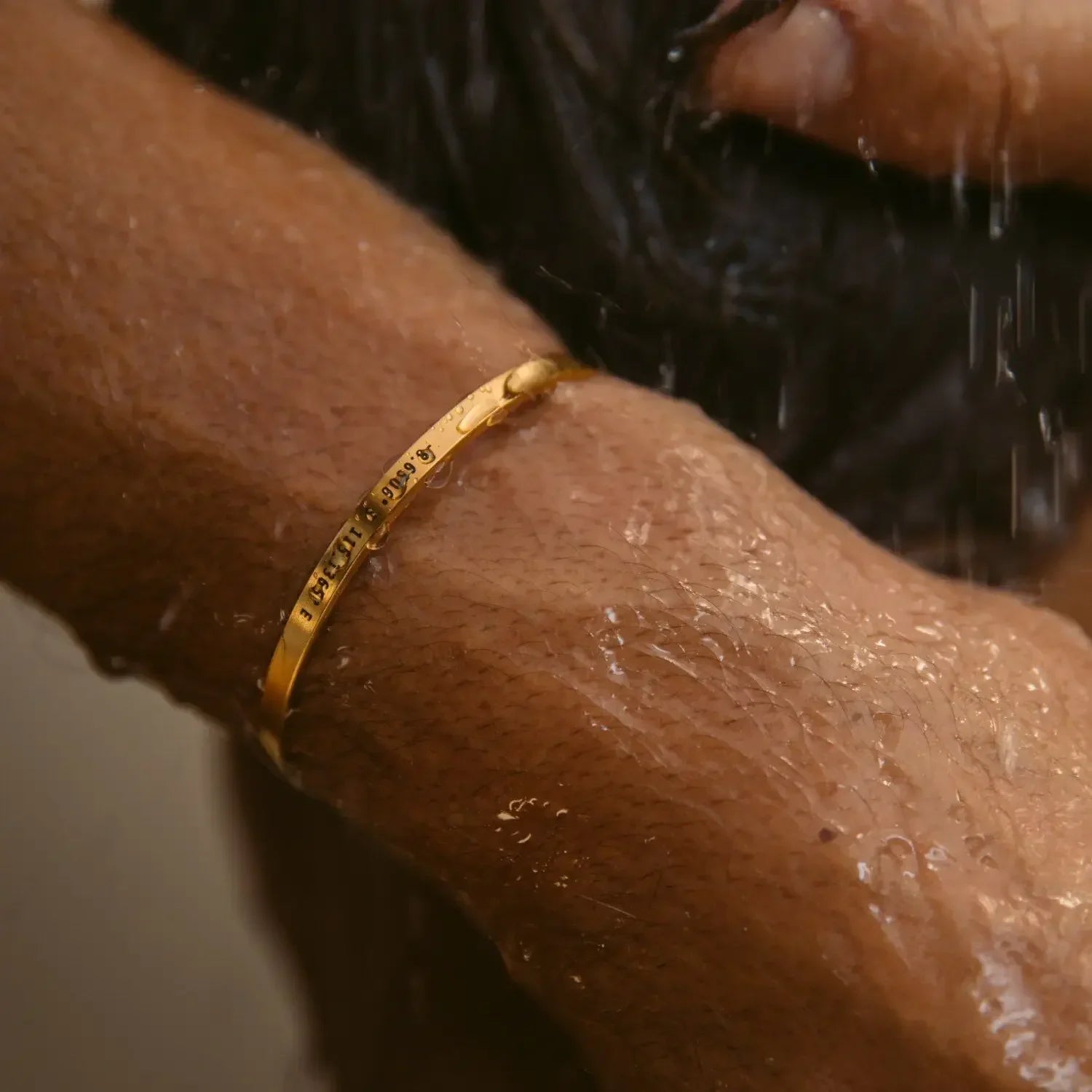 Bracelet Jonc Personnalisé Coordonnées Gravure Nom - Acier Inoxydable Cadeau