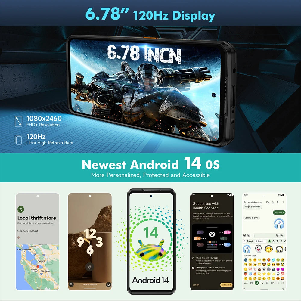 Smartphone Ulefone Armor 25T 4G - Rugged Android 14 Charge 33W Vision Nocturne