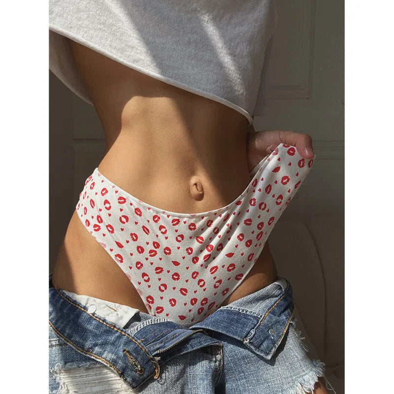 Culottes Bikini Coton Imprimé Floral - Taille Basse Respirantes Sport