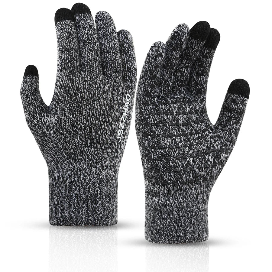 Gants Hiver Tactiles Homme Femme - Épais Antidérapants Gel Silicone Thermiques