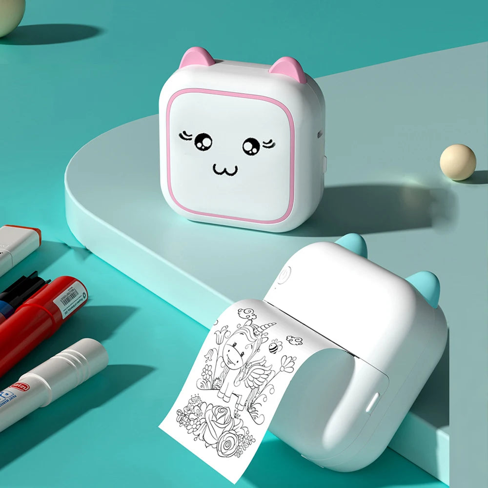 Imprimante Mini Thermique Portable Sans Fil Rechargeable - Photos Texte Symboles