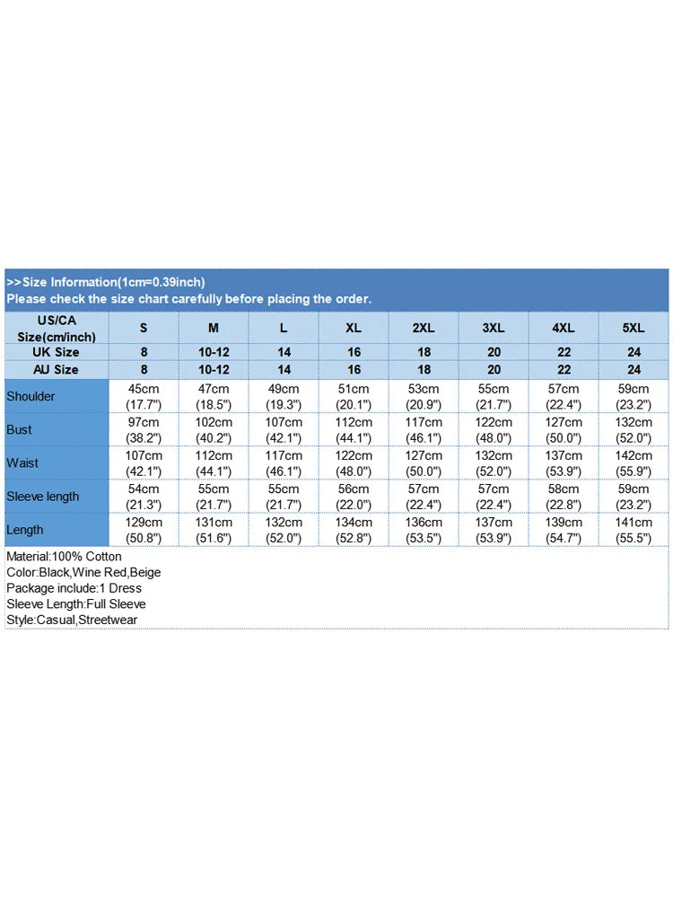 Robe Maxi Femme Coton Bohème ZANZEA - Chemise Longue Manches Longues Automne