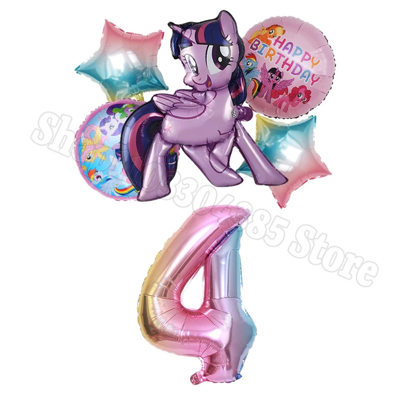 Ballons My Little Pony Chiffres 1-10 Licorne - Anniversaire Baby Shower Fête