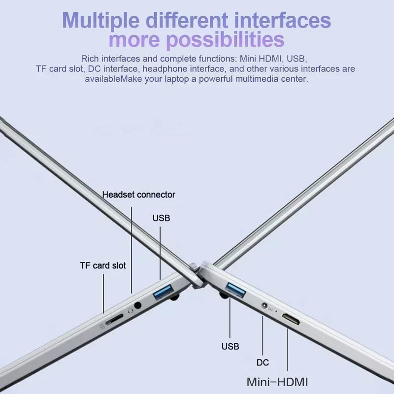 Laptop Gamer 15.6'' Ultra Slim Intel N3700 16GB RAM 2TB SSD Windows 11 Pro