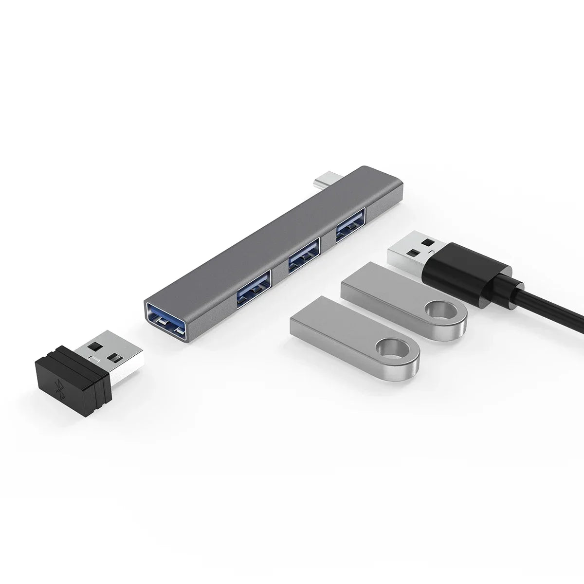 Hub USB-C 3.0 Type-C 4 Ports Splitter OTG - Adaptateur MacBook Xiaomi Lenovo