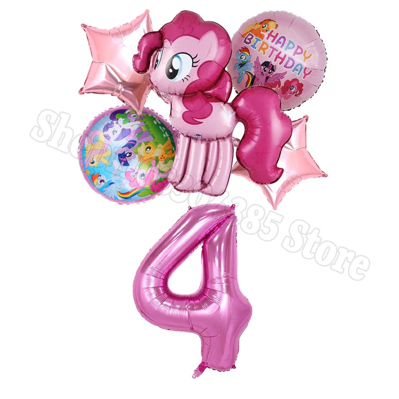 Ballons My Little Pony Chiffres 1-10 Licorne - Anniversaire Baby Shower Fête