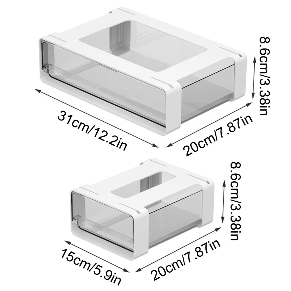 Tiroir Rangement Sous Table Caché Auto-Adhésif - Organisateur Bureau Cosmétiques
