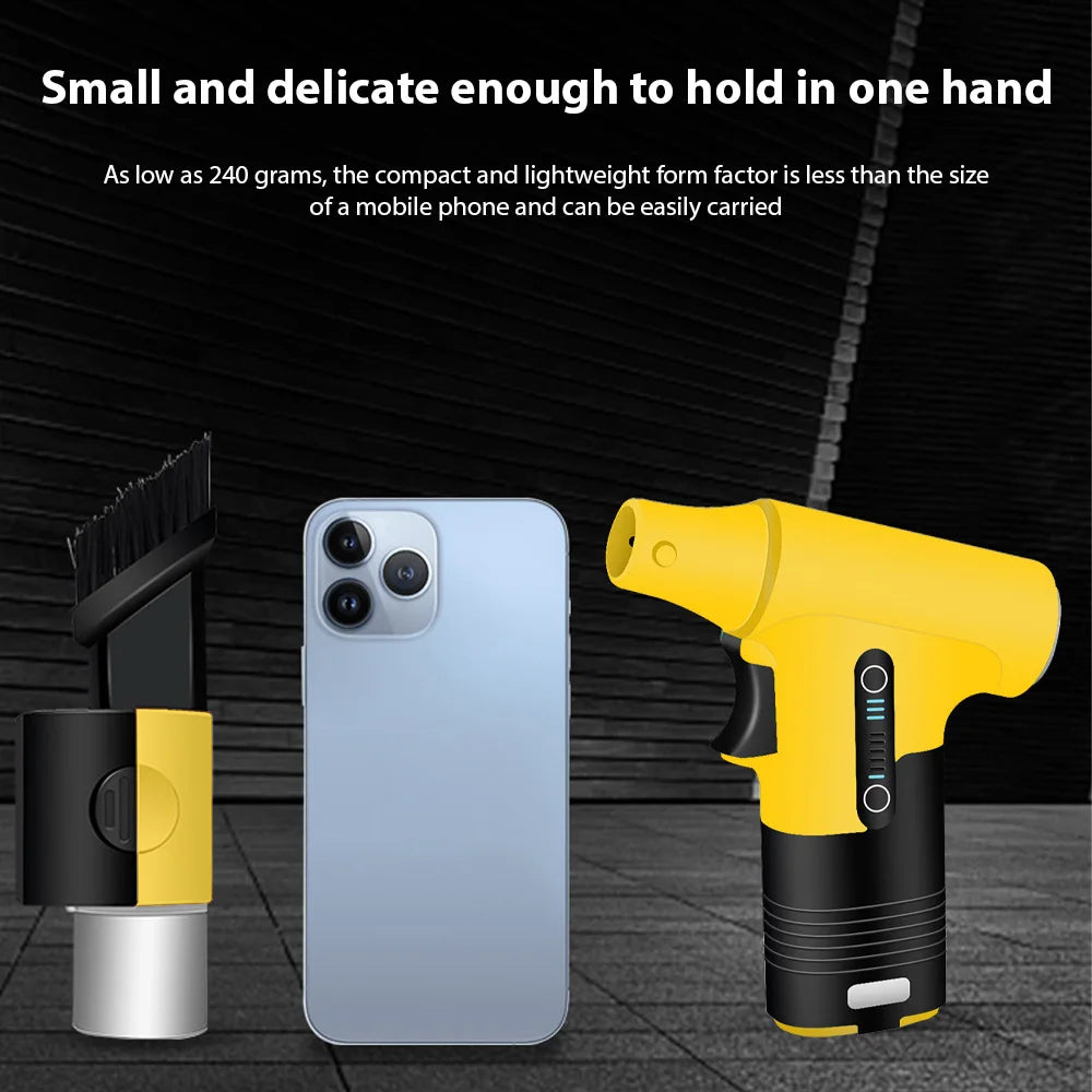 Dépoussiéreur Électrique 130000RPM - Mini Turbo Souffleur Aspirateur 2-en-1