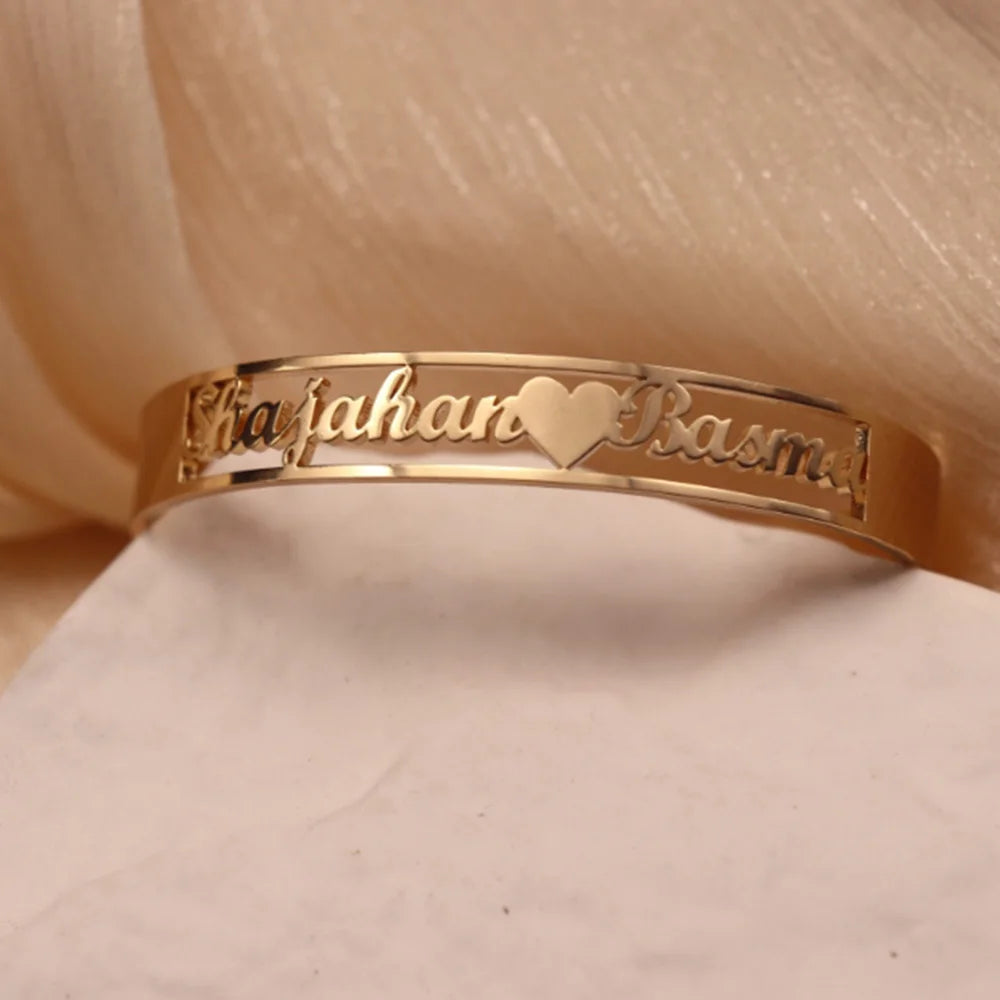 Bracelet Couple Personnalisé Nom Fait Main - Cadeau Anniversaire Amour