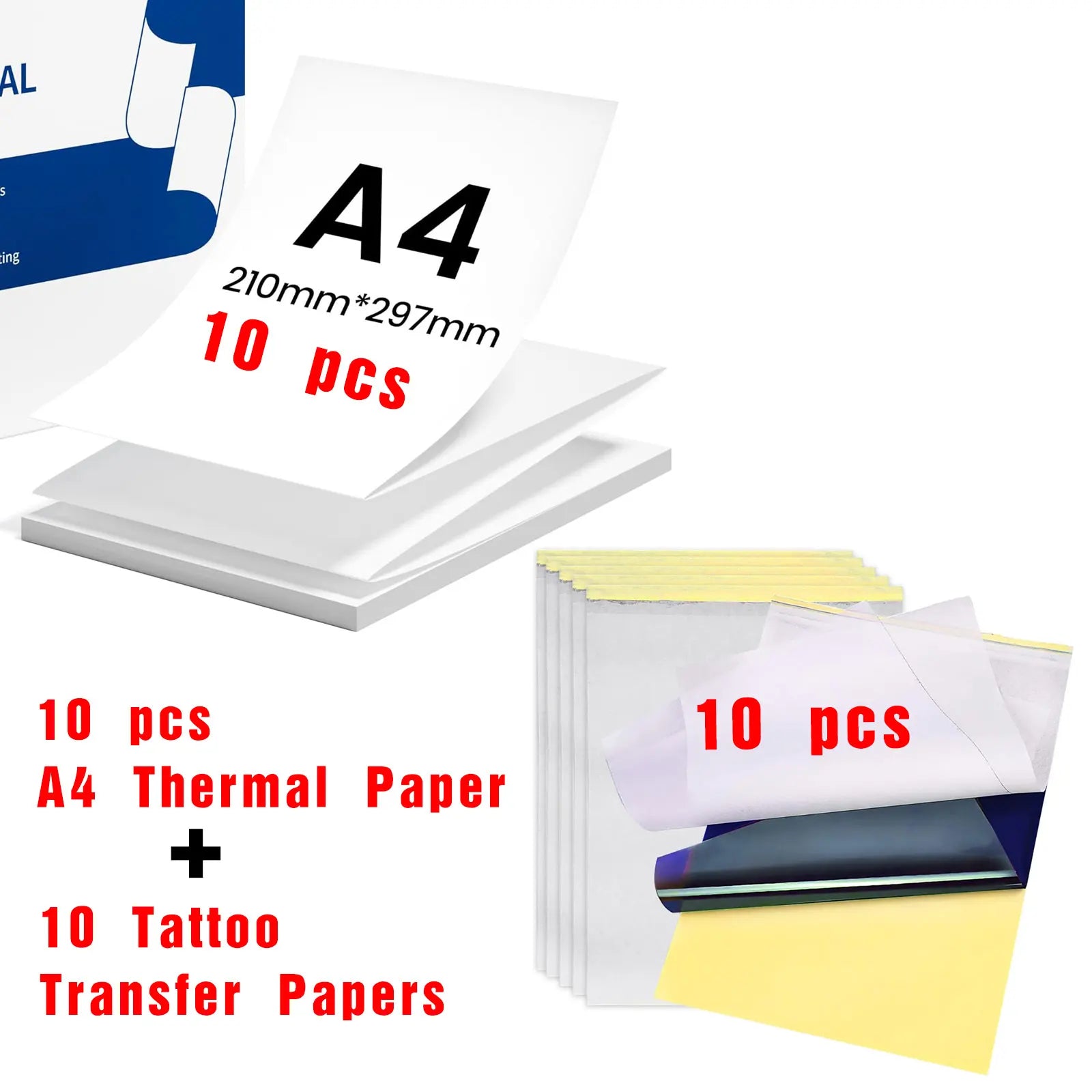 Imprimante Thermique A4 Portable Sans Encre Bluetooth - PDF Bureau Tatouage Mémo