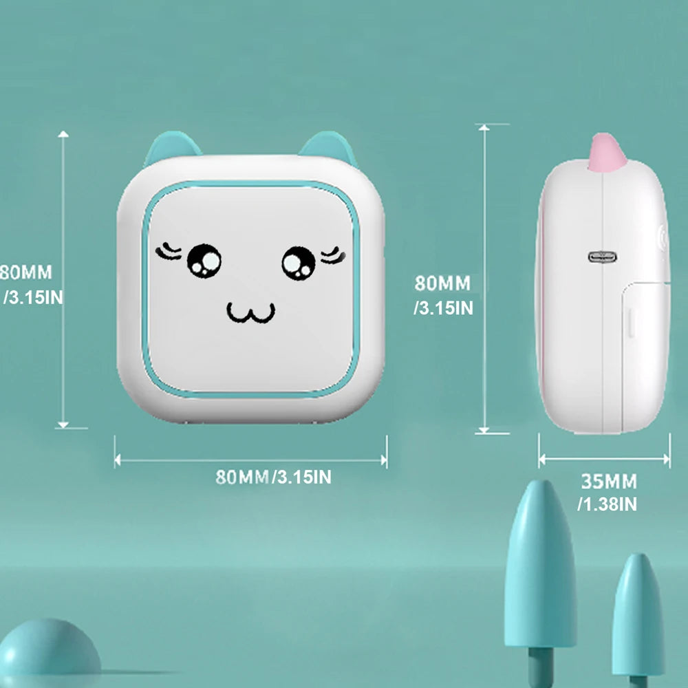 Imprimante Mini Thermique Portable Sans Fil Rechargeable - Photos Texte Symboles