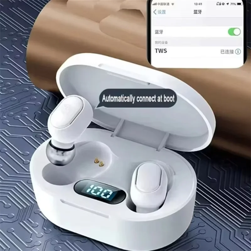 Écouteurs Bluetooth TWS E7S avec Affichage LED - Compatible iPhone et Android /Original E7S Wireless Bluetooth Headset with Mic LED Display Earbuds