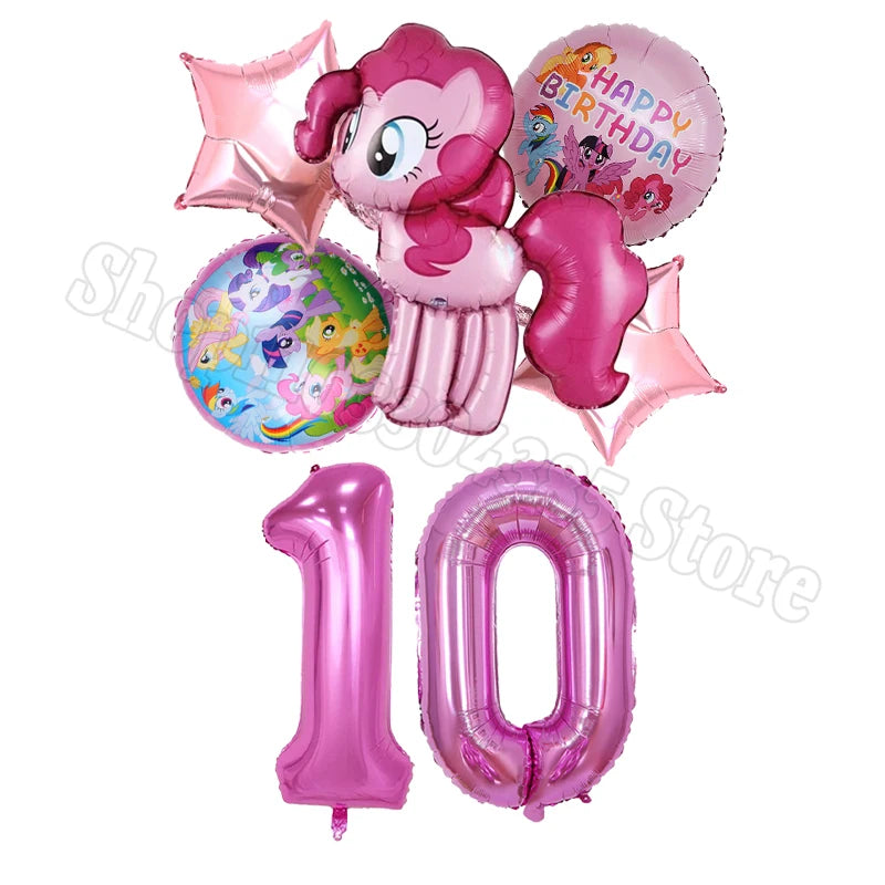 Ballons My Little Pony Chiffres 1-10 Licorne - Anniversaire Baby Shower Fête