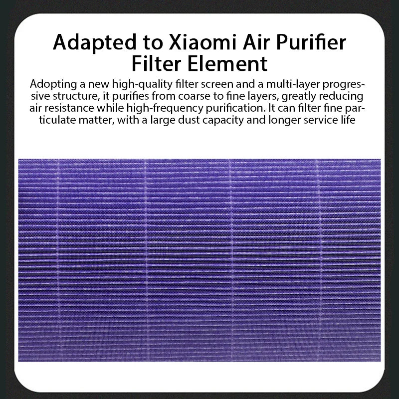 Filtre HEPA Xiaomi Air Purifier Pro/1/2/3/2H/2C/2S/3H/3C - Carbone Actif Anti-Bactéries
