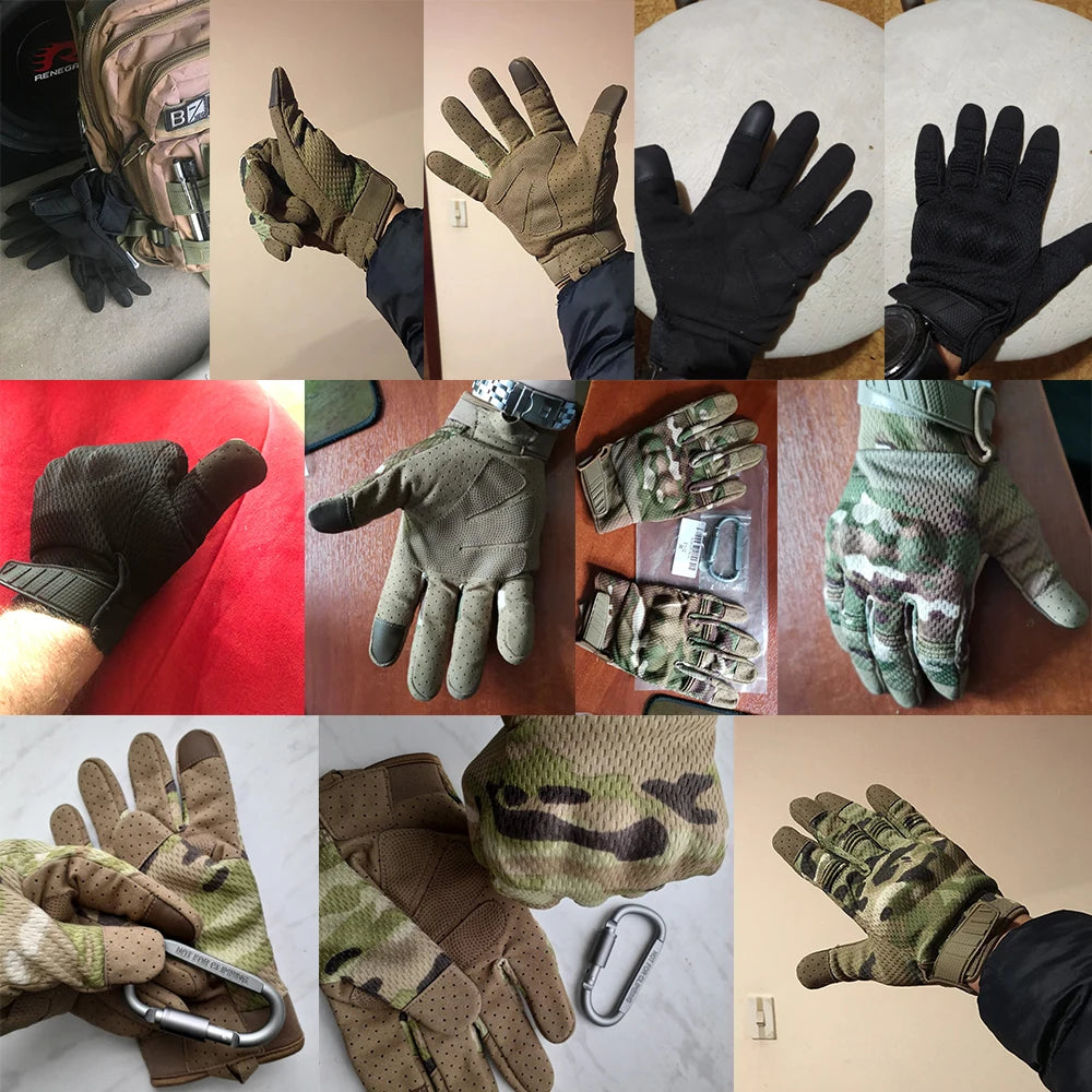 Gants Tactiques Camouflage Écran Tactile - Chasse Tir Sport Vélo Antidérapant