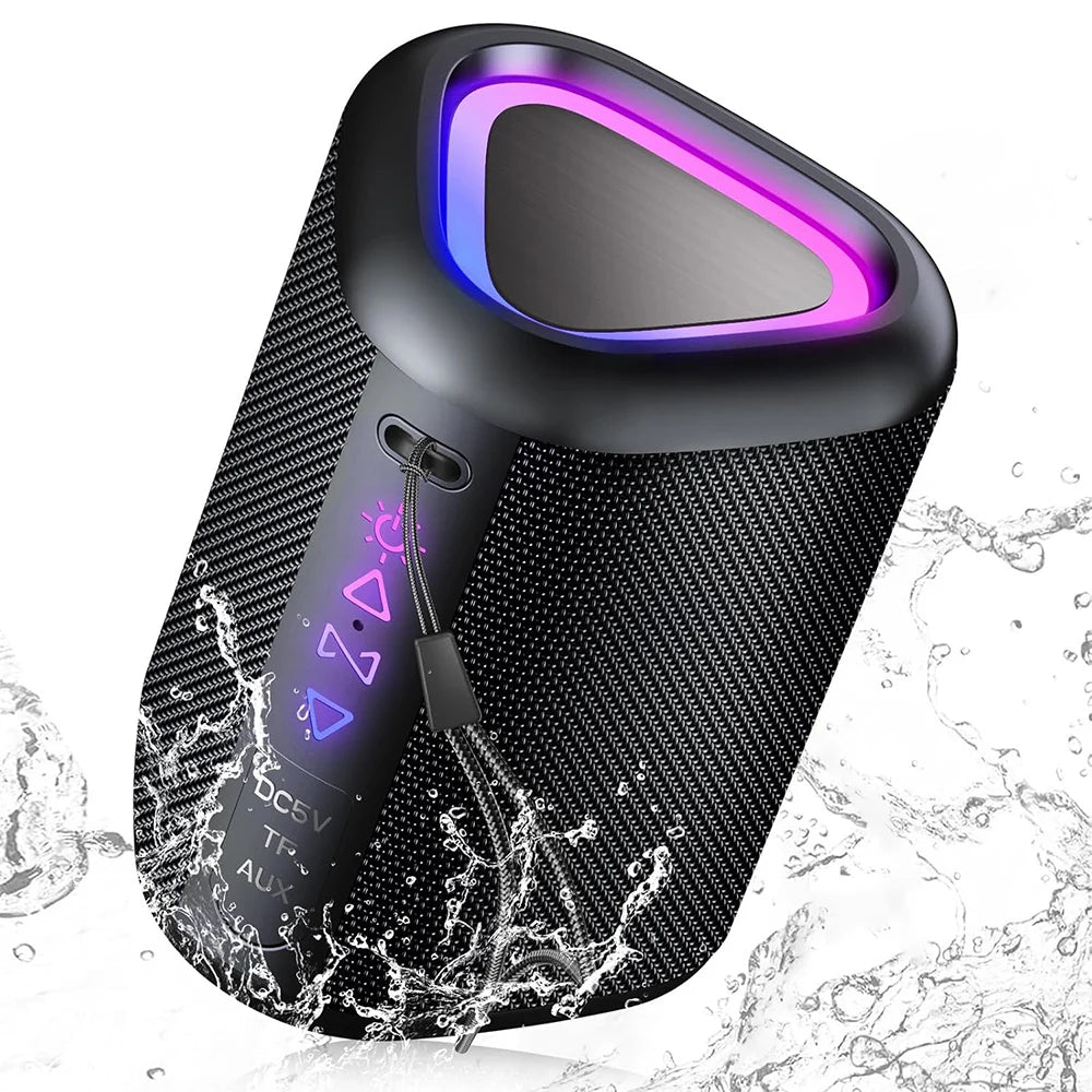 Haut-Parleur Bluetooth 2025 LED IPX7 - Portable 24H Basses Renforcées