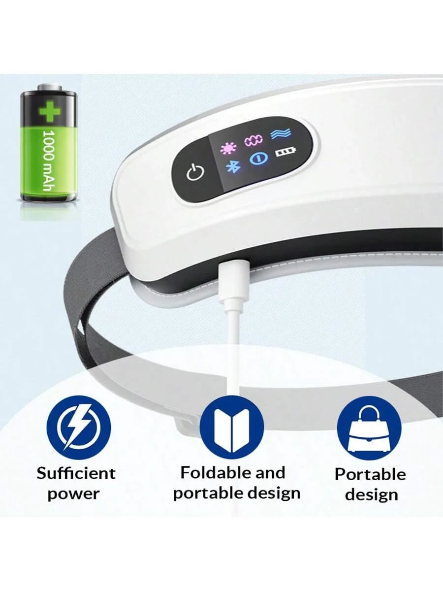 Masseur Yeux Chauffant - Masque Yeux Migraine 3 Modes Massage Fatigue