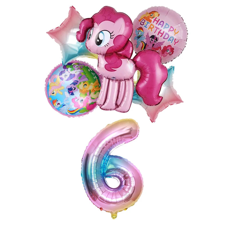 Ballons My Little Pony Chiffres 1-10 Licorne - Anniversaire Baby Shower Fête