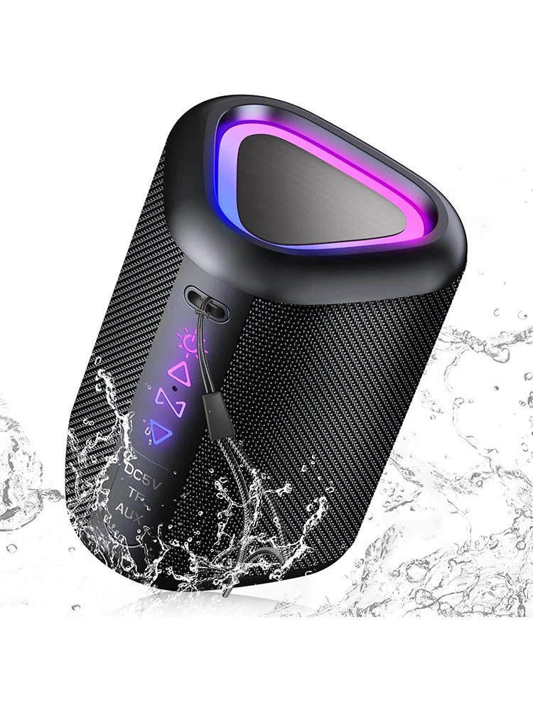 Haut-Parleur Bluetooth 2025 LED IPX7 - Portable 24H Basses Renforcées