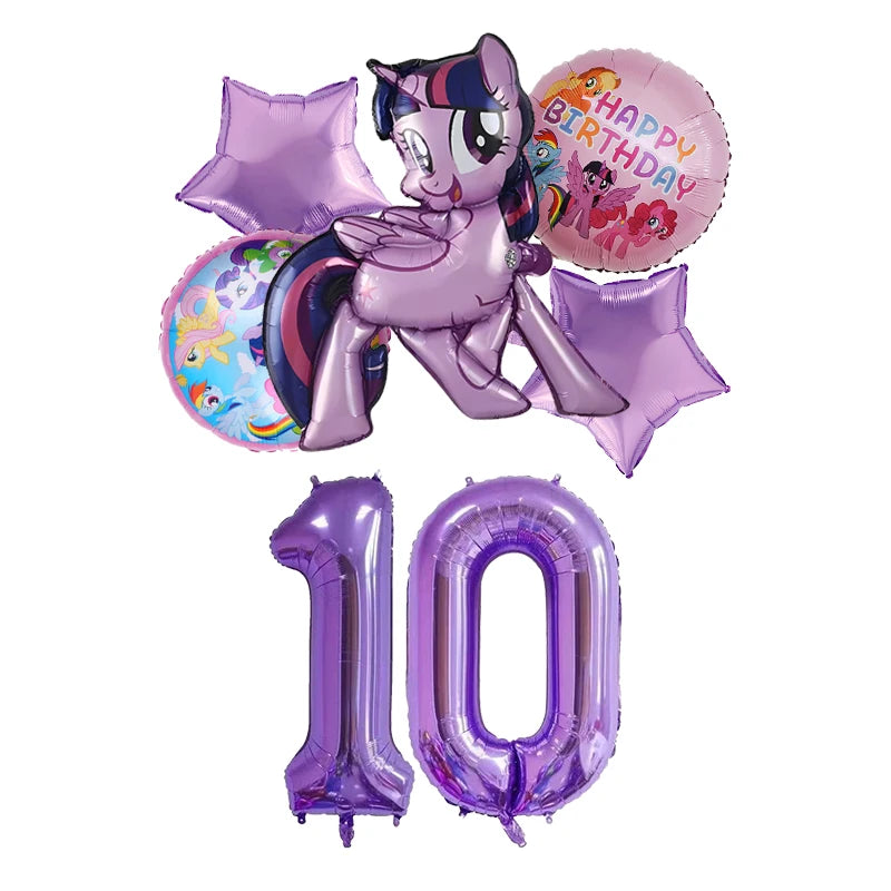 Ballons My Little Pony Chiffres 1-10 Licorne - Anniversaire Baby Shower Fête