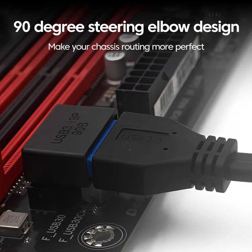Computer Motherboard Header Adapter Connector USB 3.0 90 Degree Desktop Converter Desktop Computer Accessoriesb Connector Socket