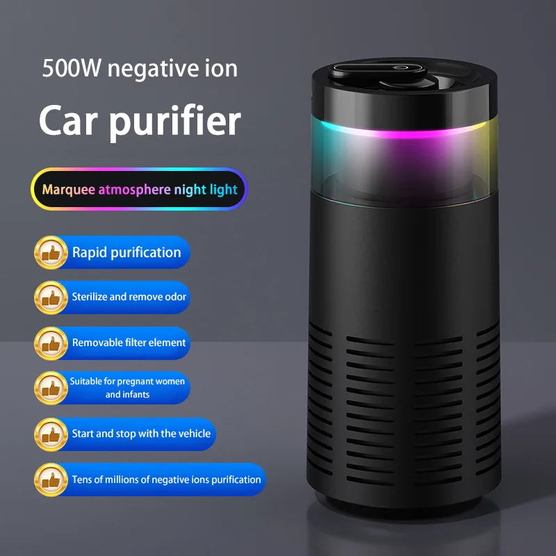 Purificateur d'Air Voiture - Ions Négatifs Anti-Formaldéhyde & Odeurs 2026