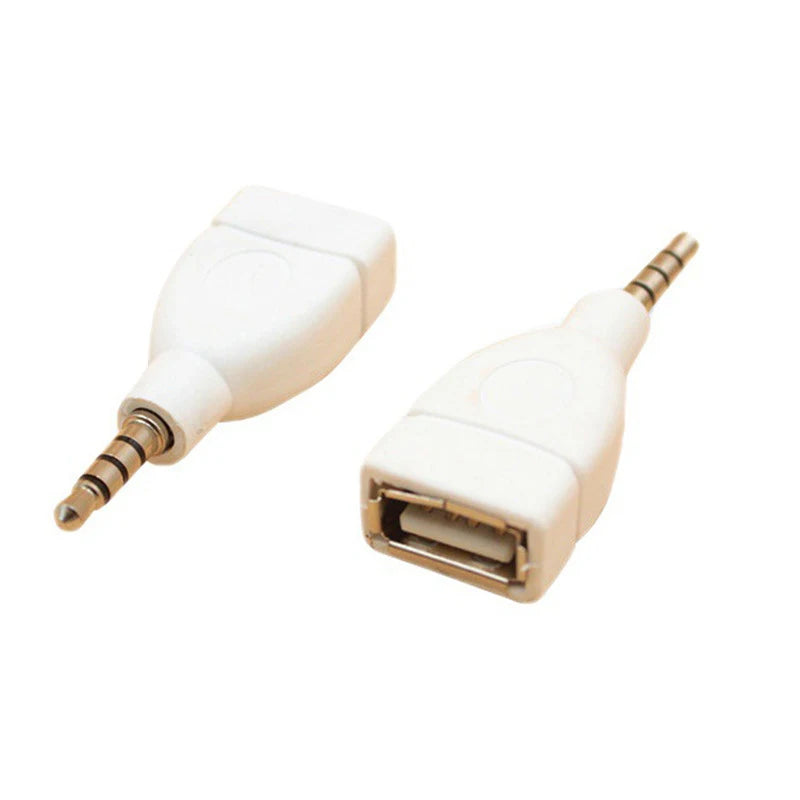 Adaptateur AUX vers USB Voiture 3.5mm Mâle - Convertisseur Audio Jack USB 2.0