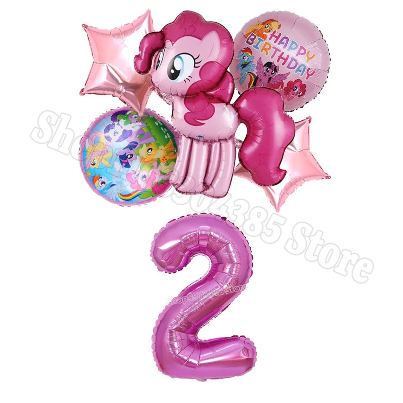 Ballons My Little Pony Chiffres 1-10 Licorne - Anniversaire Baby Shower Fête