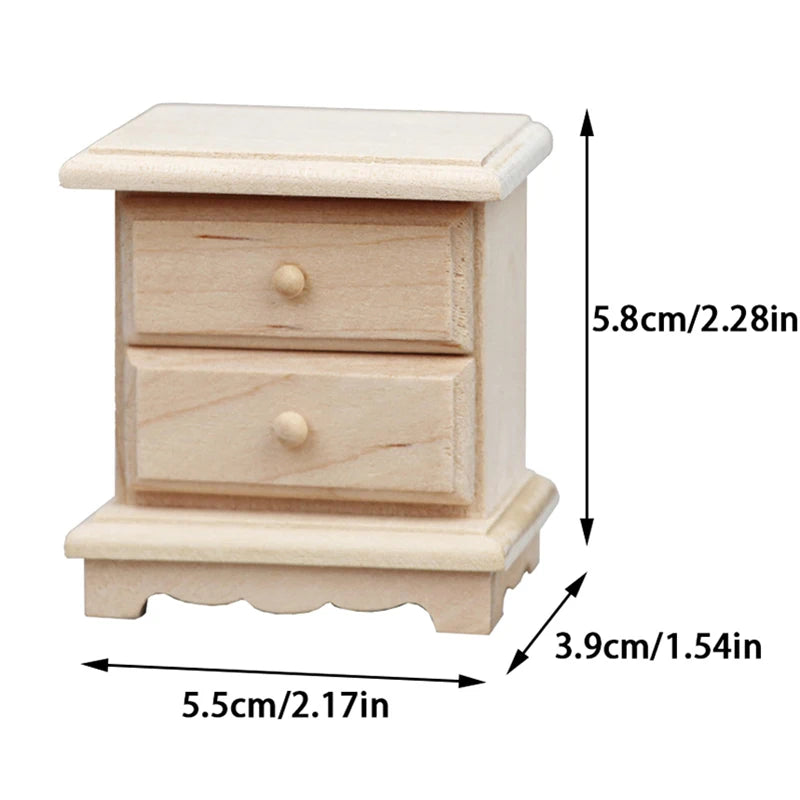 Maison Poupée Miniature 1:12 Meuble Rangement Tiroirs - Accessoire Décoration