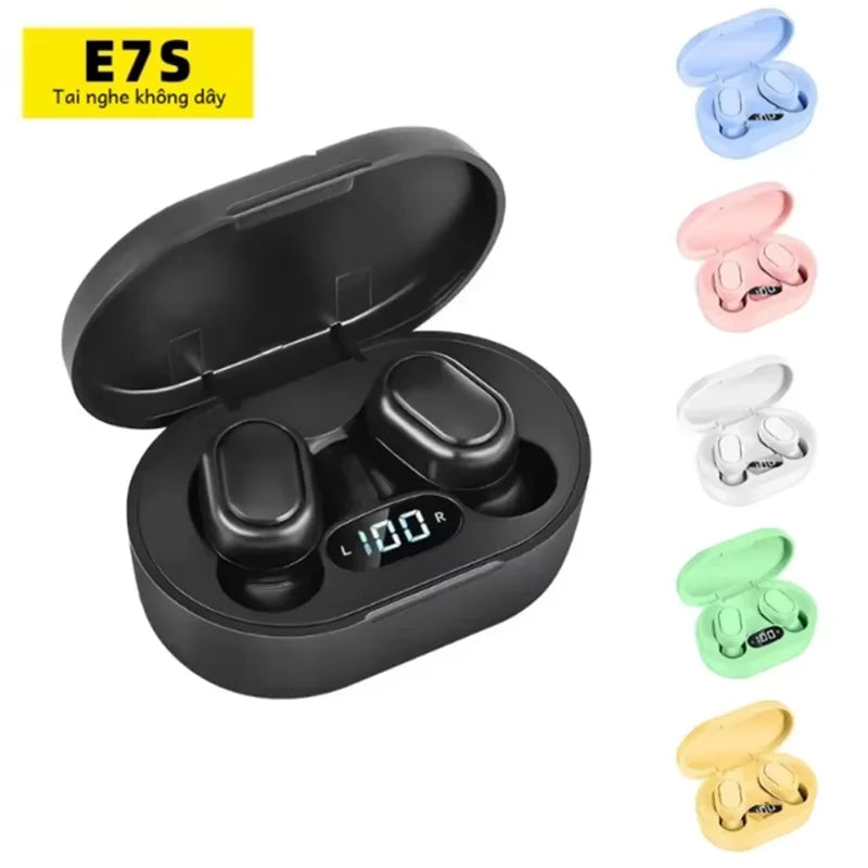 Écouteurs Bluetooth TWS E7S avec Affichage LED - Compatible iPhone et Android /Original E7S Wireless Bluetooth Headset with Mic LED Display Earbuds