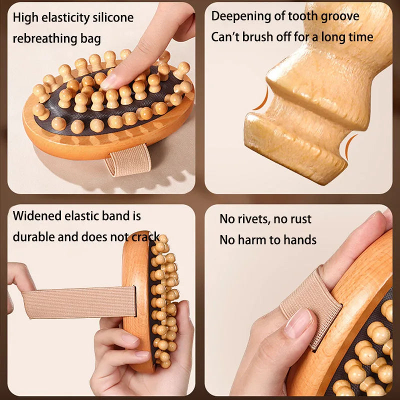 Masseur Dos Manuel - Brossage Méridiens Corps Entier Abdomen Jambes