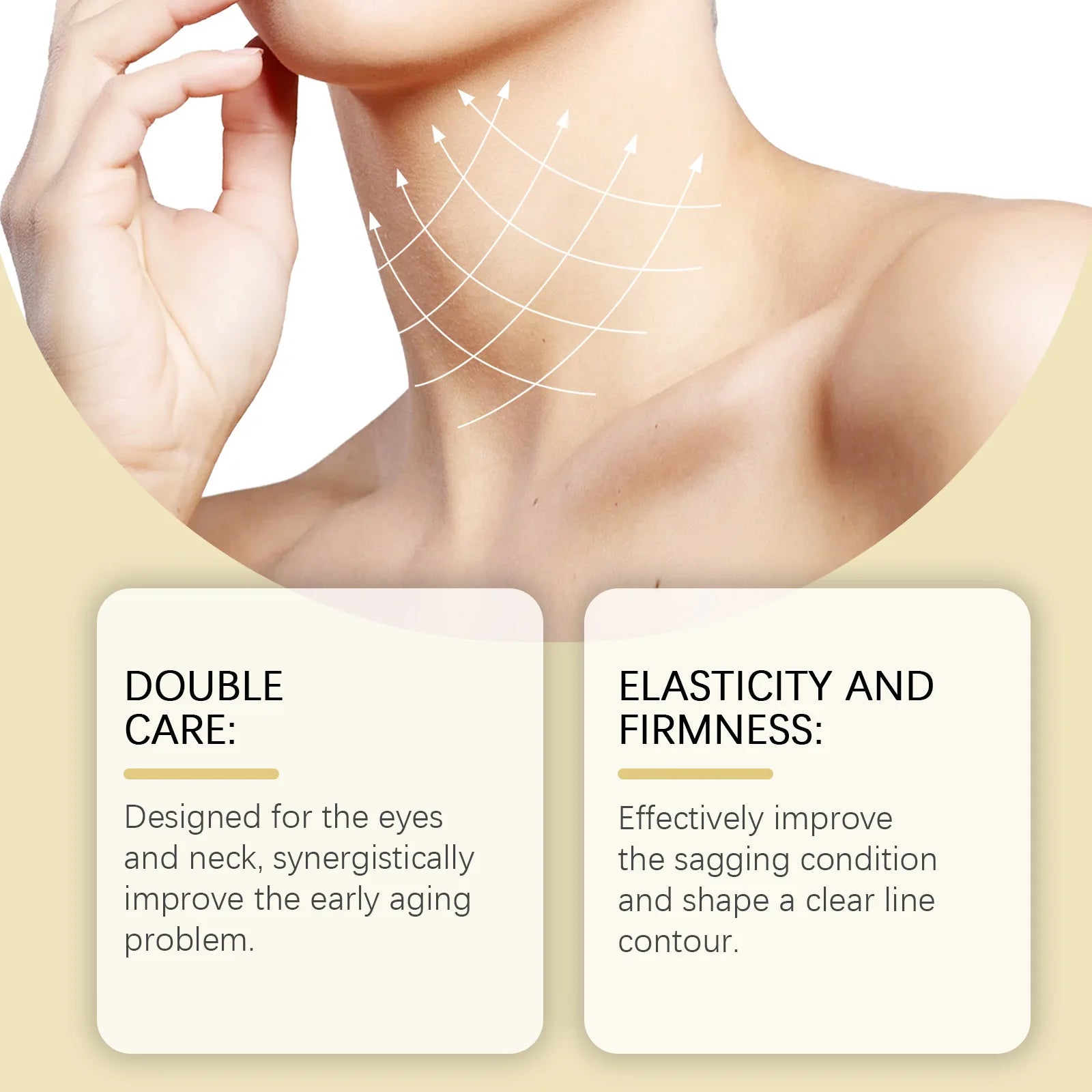 Crème Raffermissante Cou AH-8 - Anti-Âge Polypeptide Massage Électrique