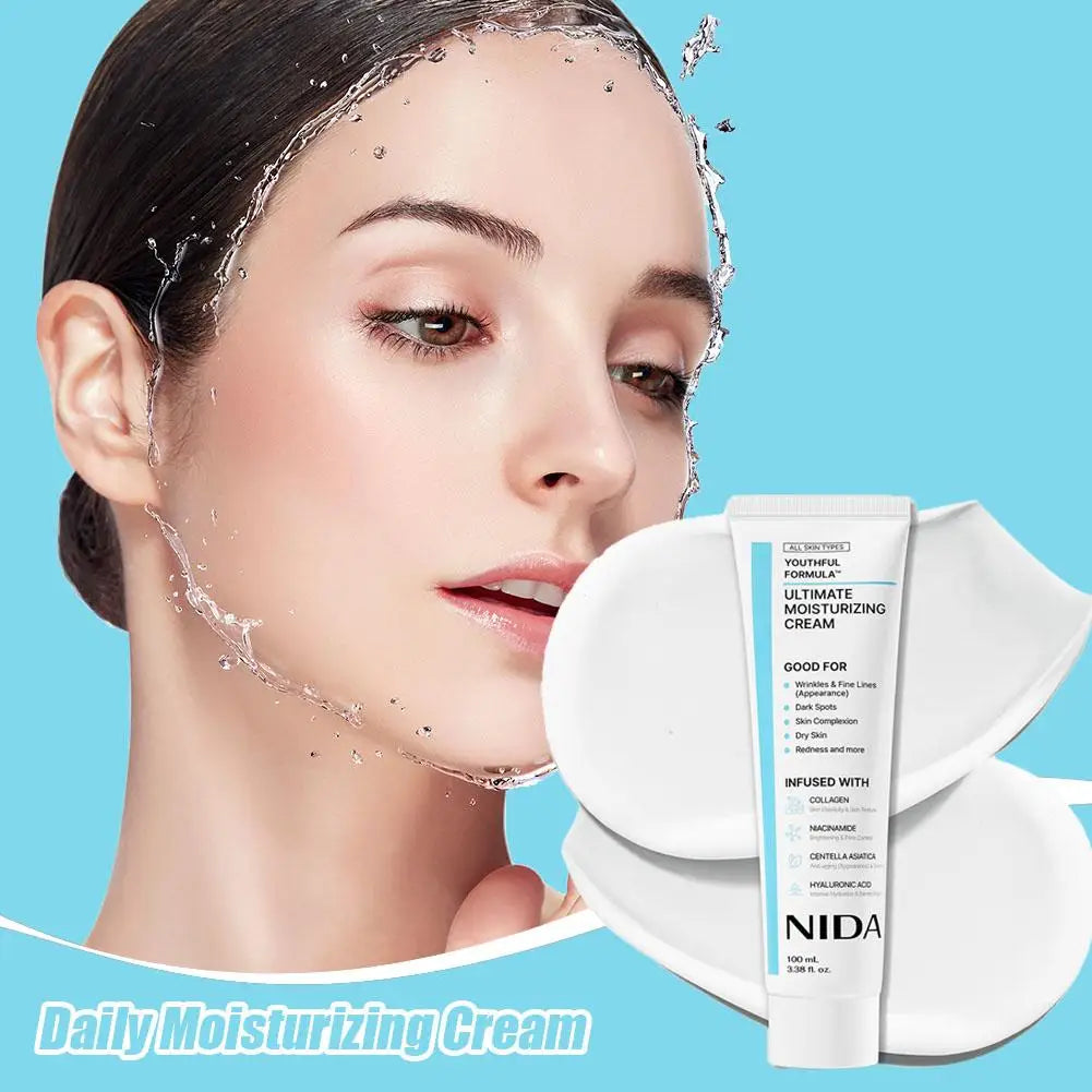 Crème Hydratante NIDA Youthful Formula - Absorption Rapide Réparation Pores Rougeurs