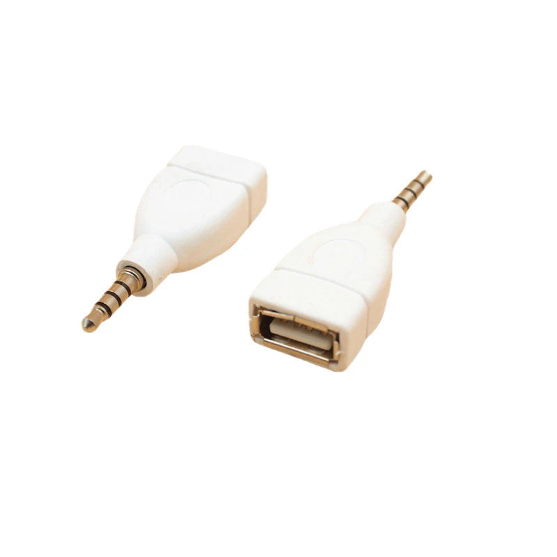 Adaptateur AUX vers USB Voiture 3.5mm Mâle - Convertisseur Audio Jack USB 2.0