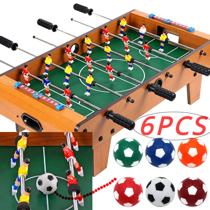 Mini Ballons Football Table 6pcs 32mm - Noir Blanc Baby-Foot Entraînement