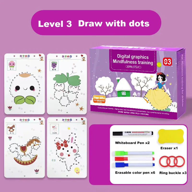 Tablette Dessin Montessori Math - Jeu Éducatif Contrôle Stylo Enfants