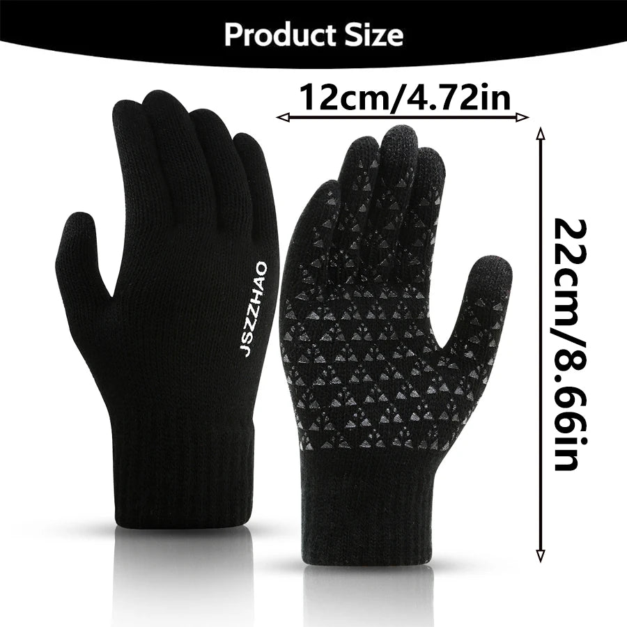 Gants Hiver Tactiles Homme Femme - Épais Antidérapants Gel Silicone Thermiques