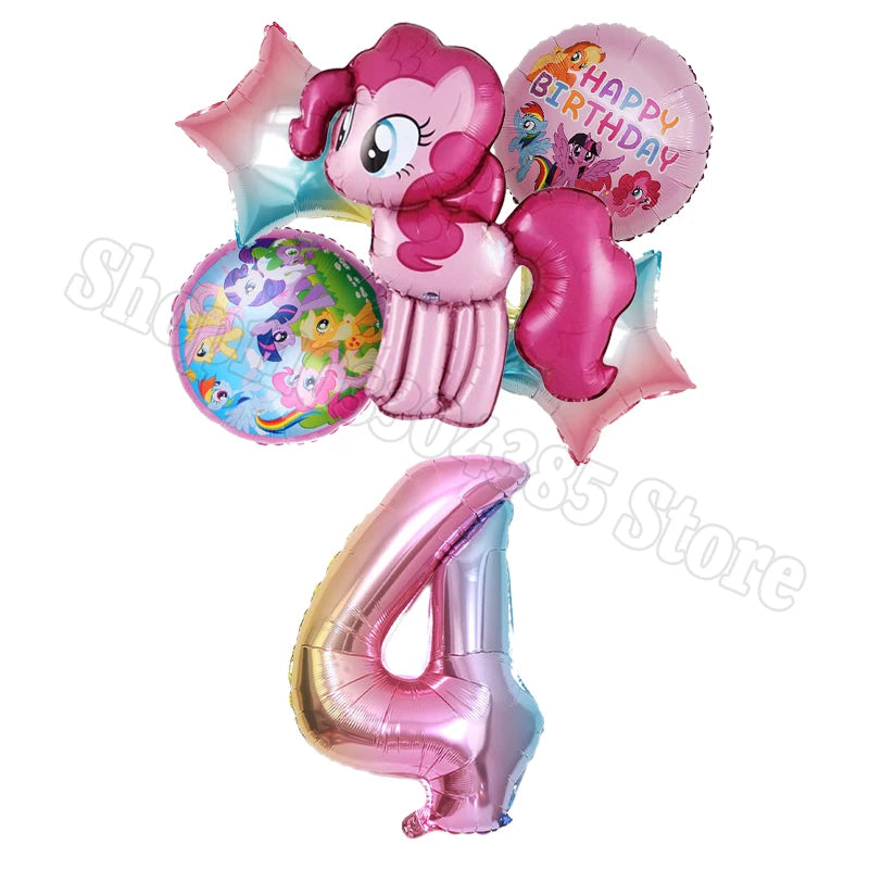 Ballons My Little Pony Chiffres 1-10 Licorne - Anniversaire Baby Shower Fête