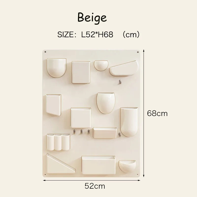 Étagère Murale Crochets Ajustable - Organisateur Bureau Cuisine Atelier Chambre Enfant