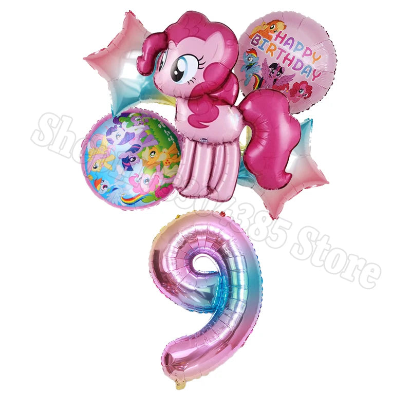 Ballons My Little Pony Chiffres 1-10 Licorne - Anniversaire Baby Shower Fête